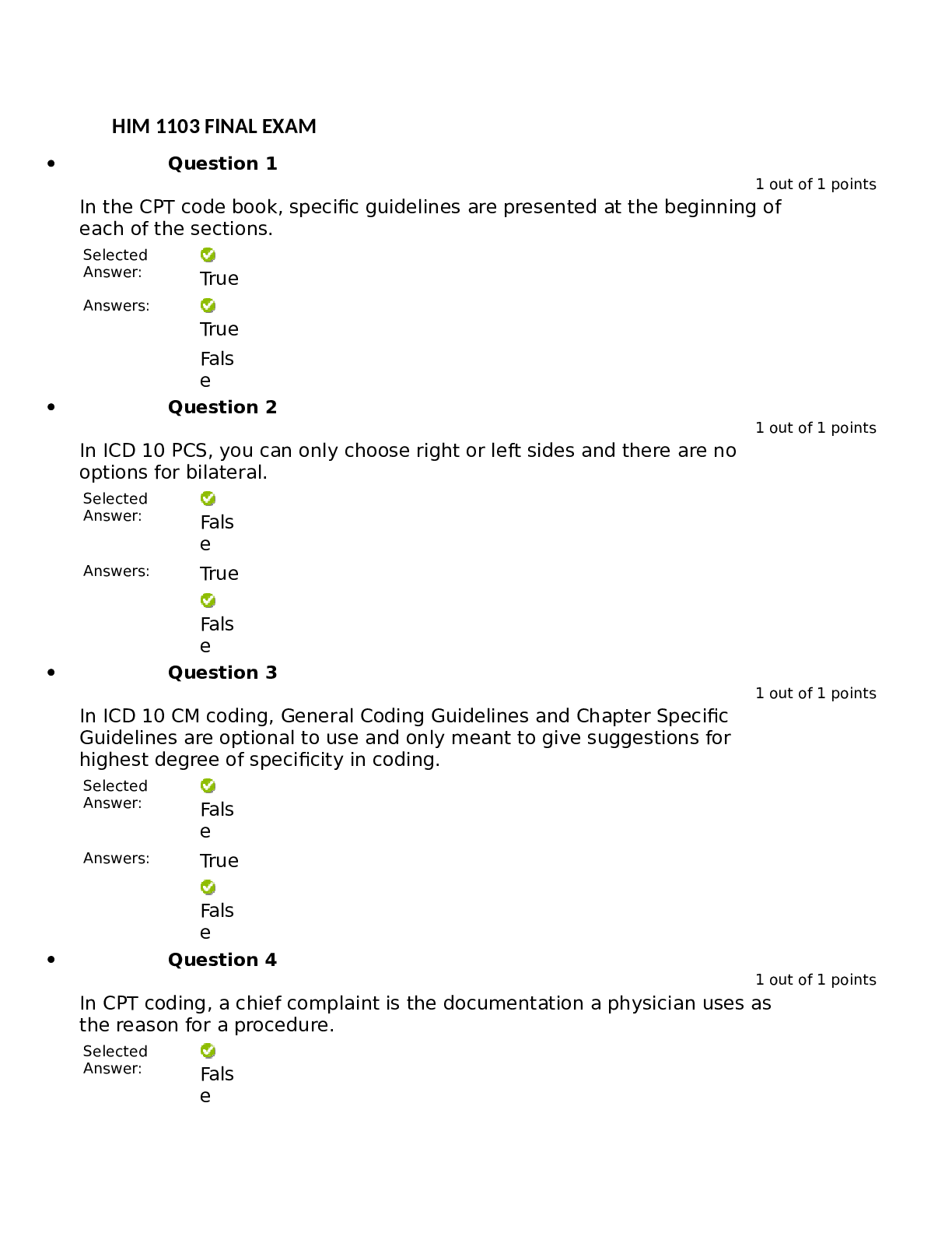 CLM 031 EXAM - Browsegrades